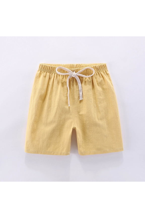 Toddler Shorts Draft Day Toddler Kids Baby Boy Girls Fashion Cute Solid Color Linen Pants Sports Casual Shorts