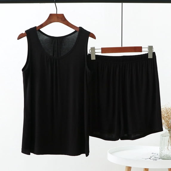 Wensltd Women Pajamas Set Summer Short Sleeve Pullover Tops and Long Pants Soft 2 Piece Outfits