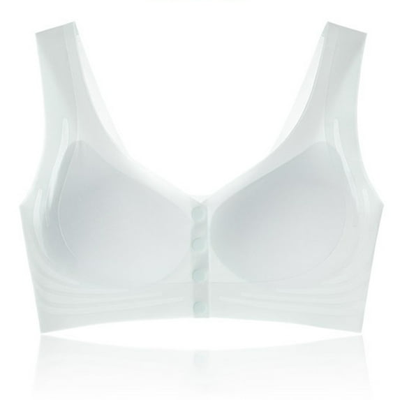 Simplmasygenix Women's Front Closure Bras Solid Color Lifting Back Support Push Up Bras