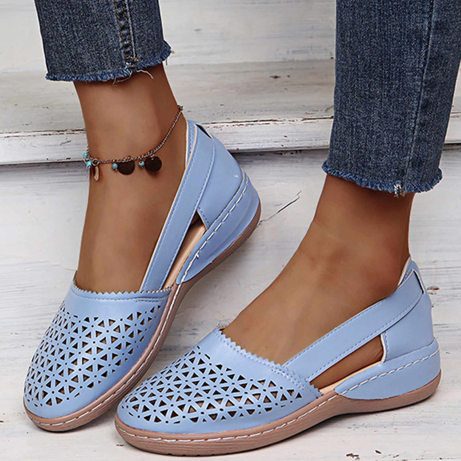Casual Daily Hollow Out Breathable Round Comfortable Shoes Casual Daily Hollow Out Breathable Round Comfortable Shoes