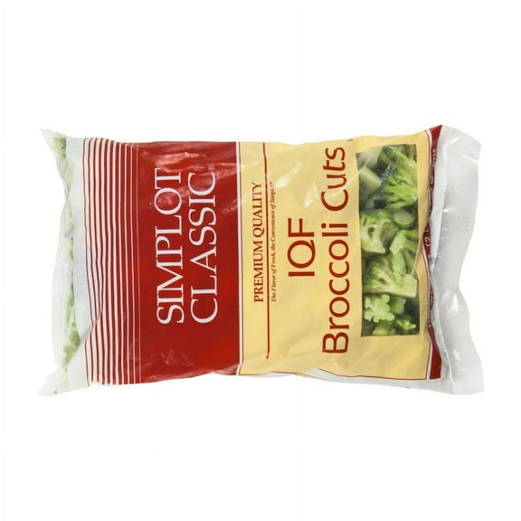 Simplot IQF Broccoli Cuts - 32 oz. package, 12 packages per case