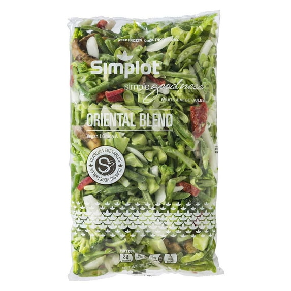 Simplot Oriental Vegetable Blend - 32 oz. package, 12 packages per case