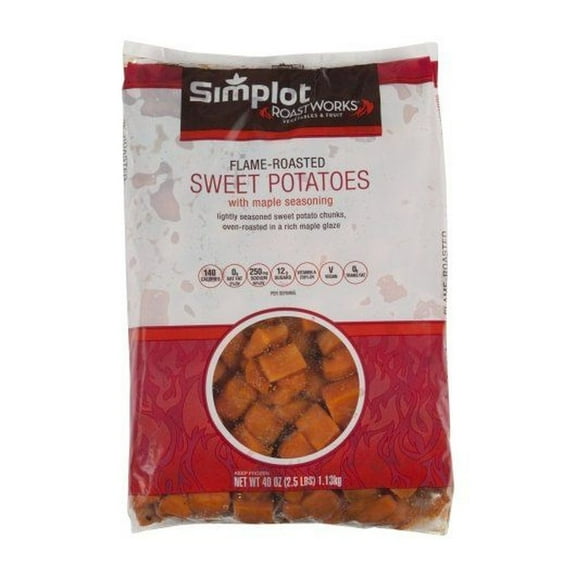 Simplot RoastWorks Flame Roasted Sweet Potato with Maple Seasoning, 2.5 Pound - 6 per case.