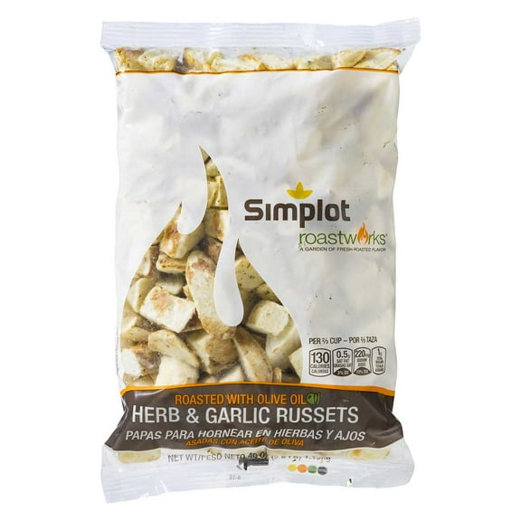 Simplot RoastWorks Herb and Garlic Roasted Russets Potato, 2.5 Pound - 6 per case.