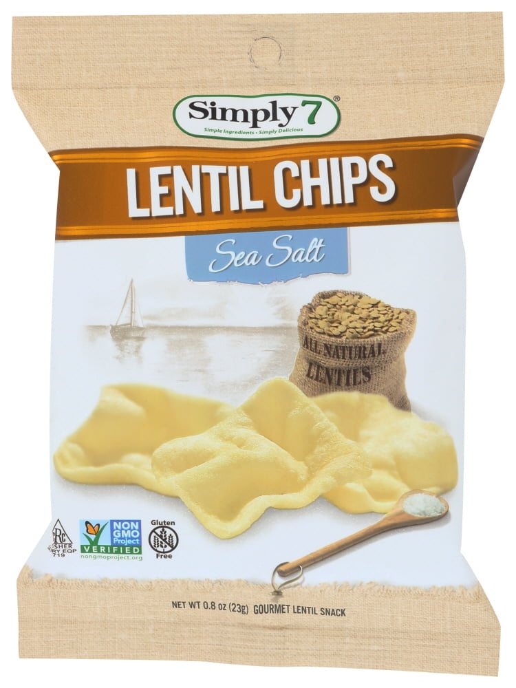 Simply 7 Lentil Chips, Sea Salt, 0.8 Oz.