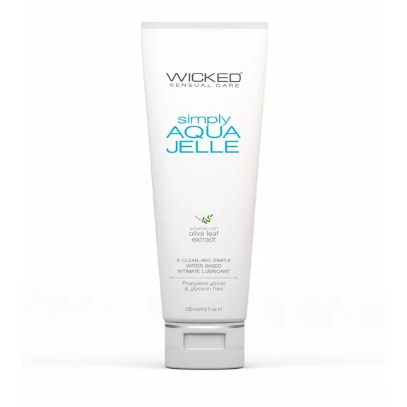 Simply Aqua Jelle Olive Leaf Extract Water Based Lubricant 4 oz