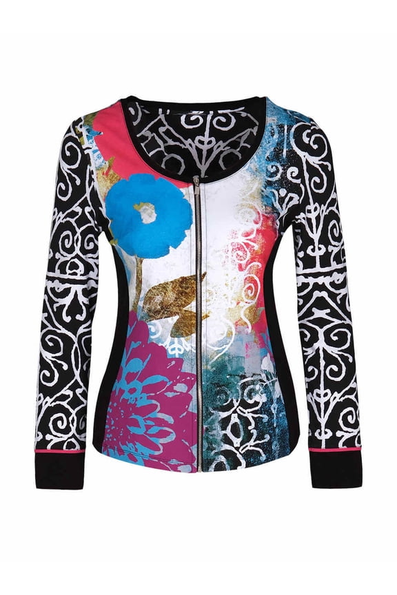Simply Art Dolcezza: Bali 1 Redux Abstract Art Zip Up Jacket