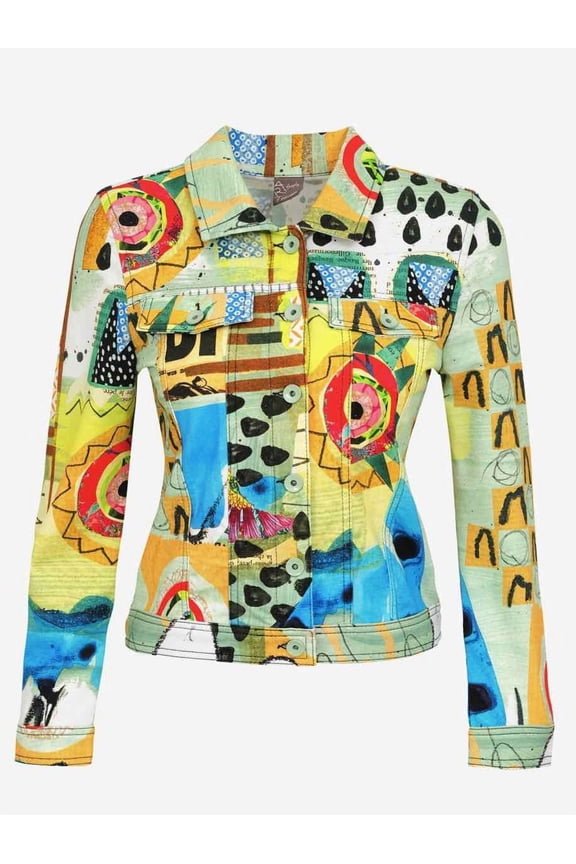 Simply Art Dolcezza: No 286 Abstract Art Soft Denim Jacket