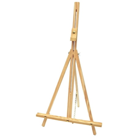 Loew-Cornell 18"-18" Adjustable Natural Wood Art Easel with Adjustable Arm and Plastic Tips
