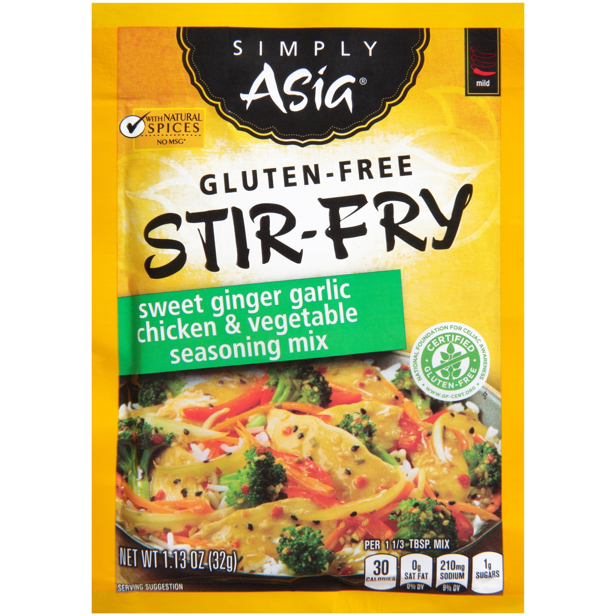 Simply Asia Gluten-Free Stir-Fry Sweet Ginger Garlic Chicken & Vegetable  Seasoning Mix
