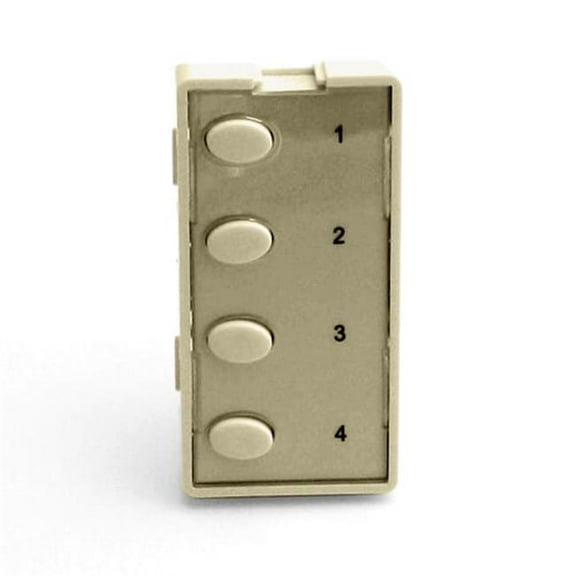 Simply Automated UPB Faceplate, 4 Oval Buttons, Brown