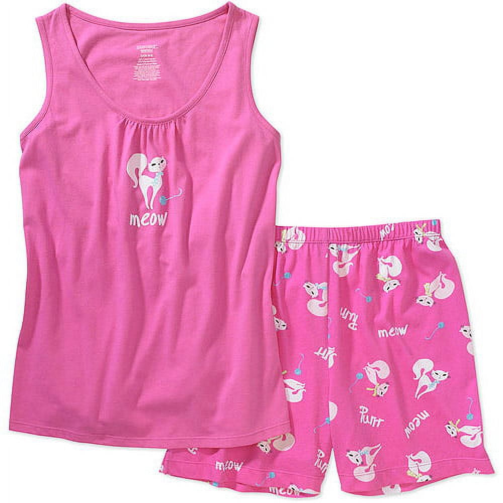 Simply Basic Women's Plus Tank and Shorts Sleep Set