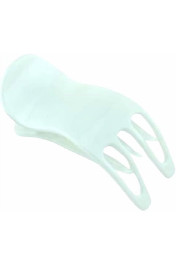Simply Bear Paw Medium 3" Celluloid Acetate Side Slide In Jaw Yoga Hair Claw Fashion Durable Women Hair Accessories Hair Clip Girls,  France(Solid White)
