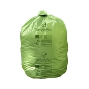 Simply Bio 33 Gal. 1.57 Mil. Compostable Trash Bags with Flat Top, Eco-Friendly, Heavy-Duty 30-Count
