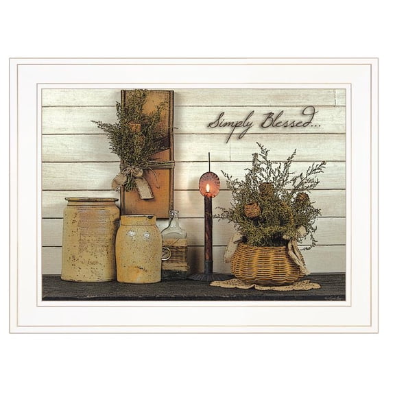 TrendyDecor4U Simply Blessed By Susan Boyer Framed Print BOY317-226G