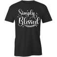 thumbnail image 1 of Simply Blessed T-Shirt | Positive Vibes Black Tee Gift, 1 of 5