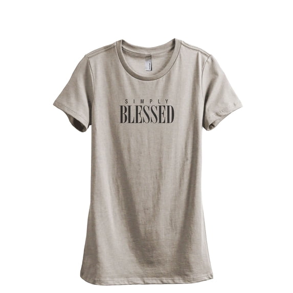 Simply Blessed Women's Fashion Relaxed T-Shirt Tee Heather Tan X-Large
