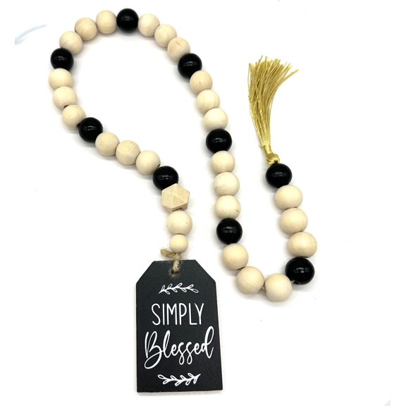 Simply Blessed Wood Bead Garland