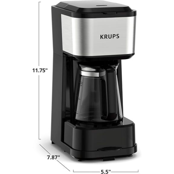 Simply Brew Coffee Maker - Multi-Serve 4-in-1 with Stainless Steel Travel Tumbler, Black, 14oz