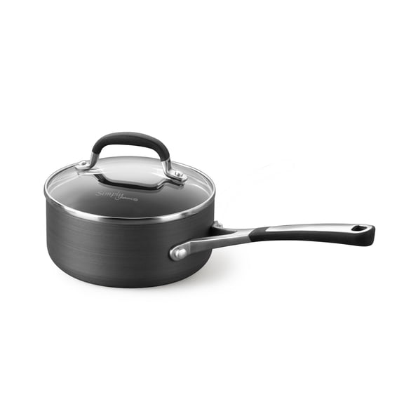 Simply Calphalon Nonstick 1-Quart Sauce Pan with Cover, SA8701HP