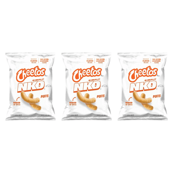 Simply Cheetos Puffs Cheese Flavored Snacks, White Cheddar, 8 oz (Pack of 3)
