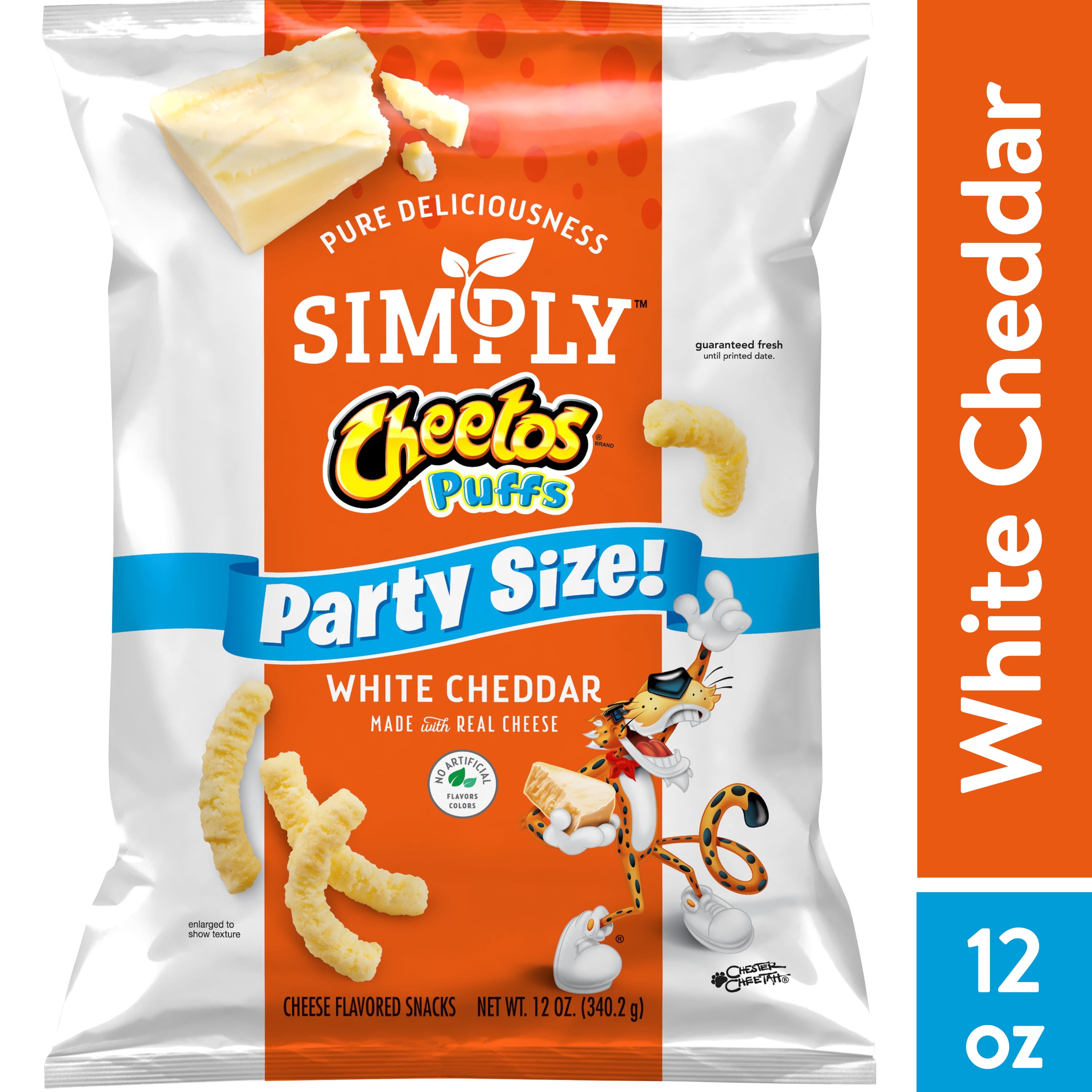 Simply Cheetos White Cheddar Puffs, Party Size, 12 oz 