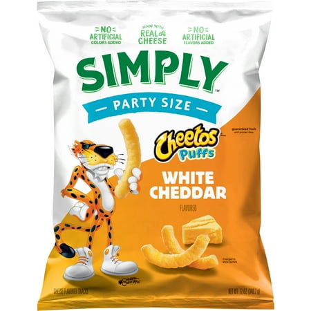 Simply Cheetos White Cheddar Puffs, Party Size, 12 oz