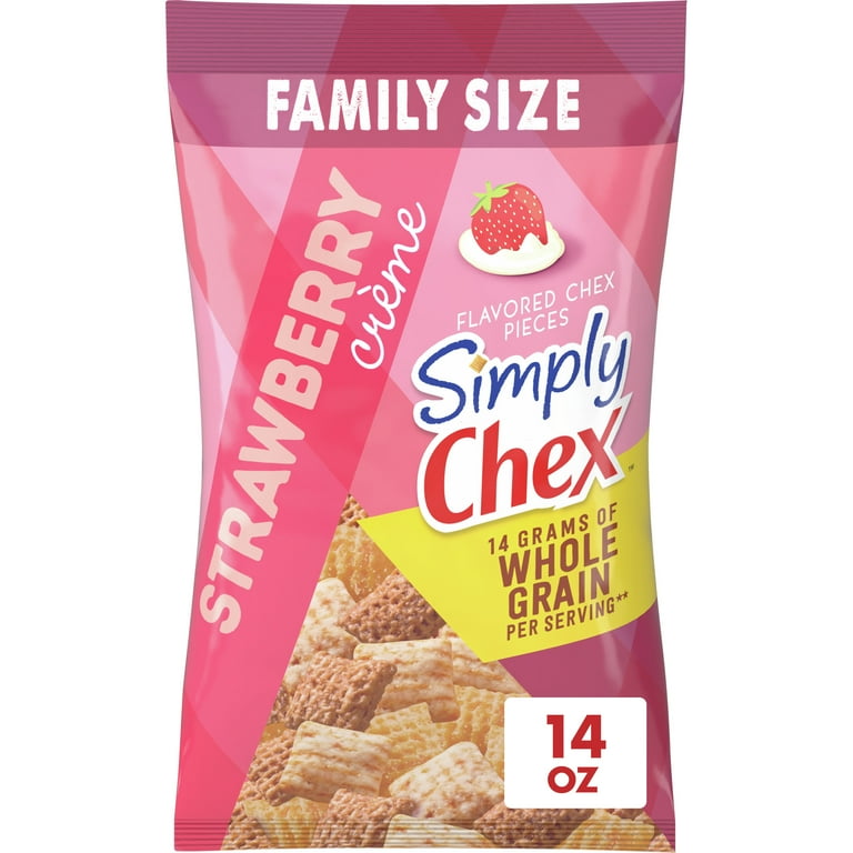 ちゃーりー Simply Chex, Strawberry Yogurt Whole Grain Snack Mix, 14 oz Bag