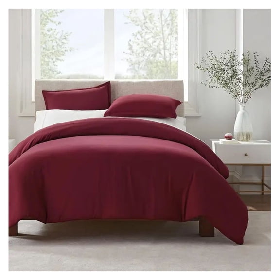 Simply Clean Duvet Cover King Size - 100% Cotton Solid Color - Soft & Breathable - Closure with 8 Corner Ties - Hotel Quality Bedding - White