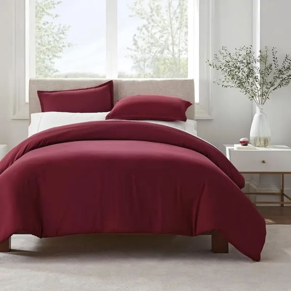 Simply Clean Solid Duvet cover King red