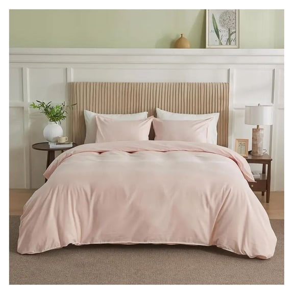 Simply Clean Twin Duvet Cover - Solid Color, 100% Cotton, Lightweight Bedding - Soft & Breathable, Easy Care, Zipper Closure