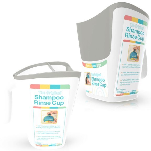 Simply Clever Original White/Gray Shampoo Rinse cup