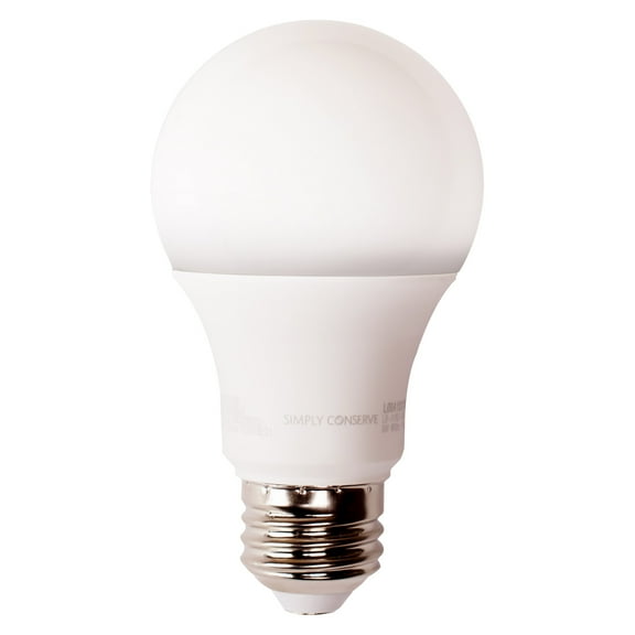 Simply Conserve 75-Watt Equivalent A19 Dimmable LED Light Bulb Contractor Pack, 2700K Soft White, 60-pack