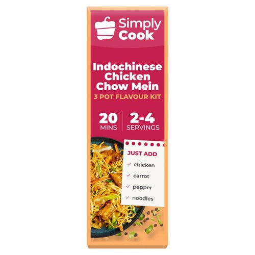 Simply Cook Indochinese Chicken Chow Mein 52g, British Import (Pack of 2)