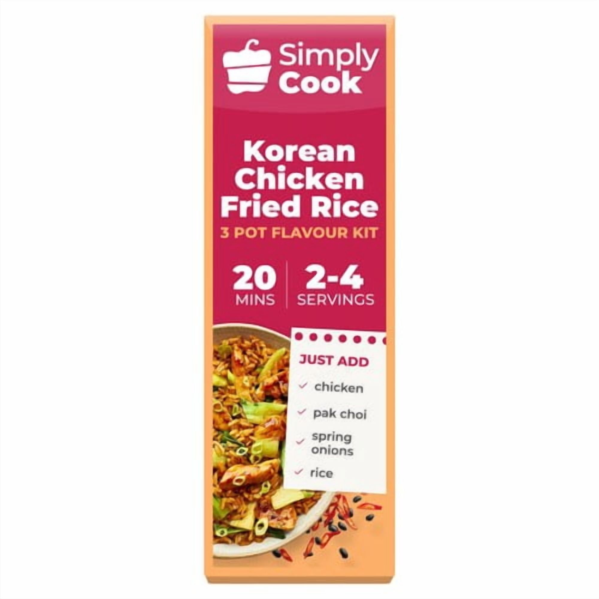 Simply Cook Korean Chicken Fried Rice 70g, British Import (Pack of 2)