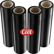 Simply Cool Black Stretch Wrap Extra Thick 4 Pack 17.5" 1100 Sq ft 80 Gauge (20 Micron) Stretch Film