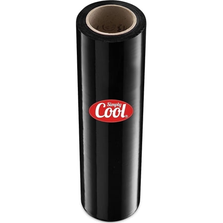 Simply Cool Black Stretch Wrap Industrial Strength Extra Thick 17.5" 1100 SqFt 80 Gauge (20 Micron) Shrink Wrap Roll for Moving Supplies, Furniture, Pallets, Plastic Wrap for Packing, Stretch Film