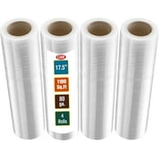 Simply Cool Heavy Duty Stretch Wrap Extra Thick 4 Pack 17.5" 1100 Sq ft 80 Gauge (20 Micron) Film