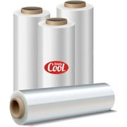 Simply Cool Stretch Wrap with Handle 17.5” Shrink Wrap Roll Plastic Wrap for Moving, Clear 4-Pack