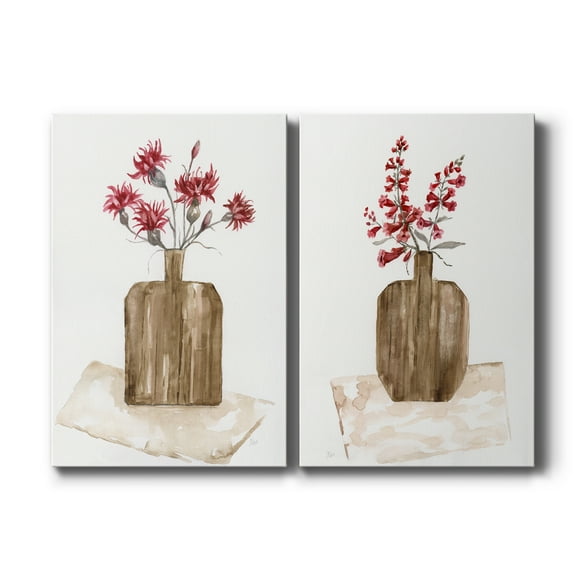 Simply Country I Premium Gallery Wrapped Canvas - Ready to Hang - Set of 2 - 8 x 12 Each