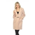 thumbnail image 1 of Simply Couture Plus size Women's Notched Lapel Long Sleeve Buttoned Classic Winter Long Coat, 1 of 6