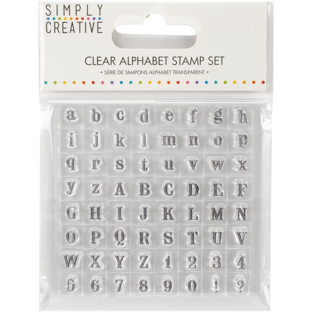 Simply Creative Clear Stamps, Serif Alphabet