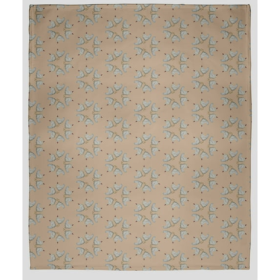 Simply Daisy 60x80 in Basswood Brown Chickens-Go-Round Easter Throw Blanket