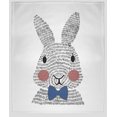 thumbnail image 1 of Simply Daisy 60x80 in Dark Cobalt Blue Bow-tie Bunny Easter Throw Blanket, 1 of 4