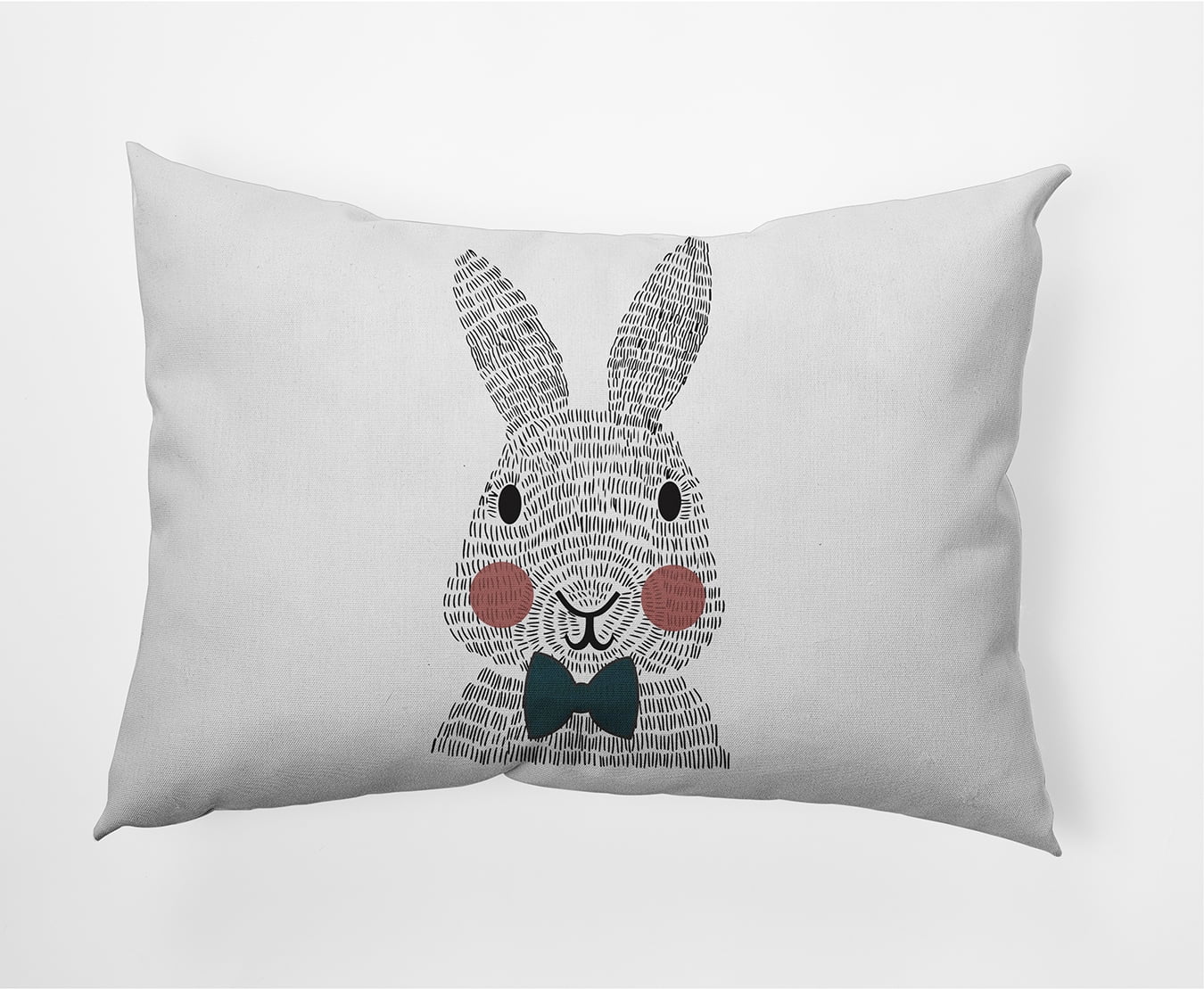 Simply Daisy 14 in x 20 in Animal Print Easter Polyester Decorative Lumbar Pillow