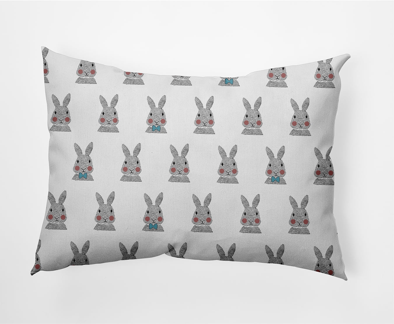 Simply Daisy 14 in x 20 in Blue Animal Print Easter Polyester Decorative Lumbar Pillow