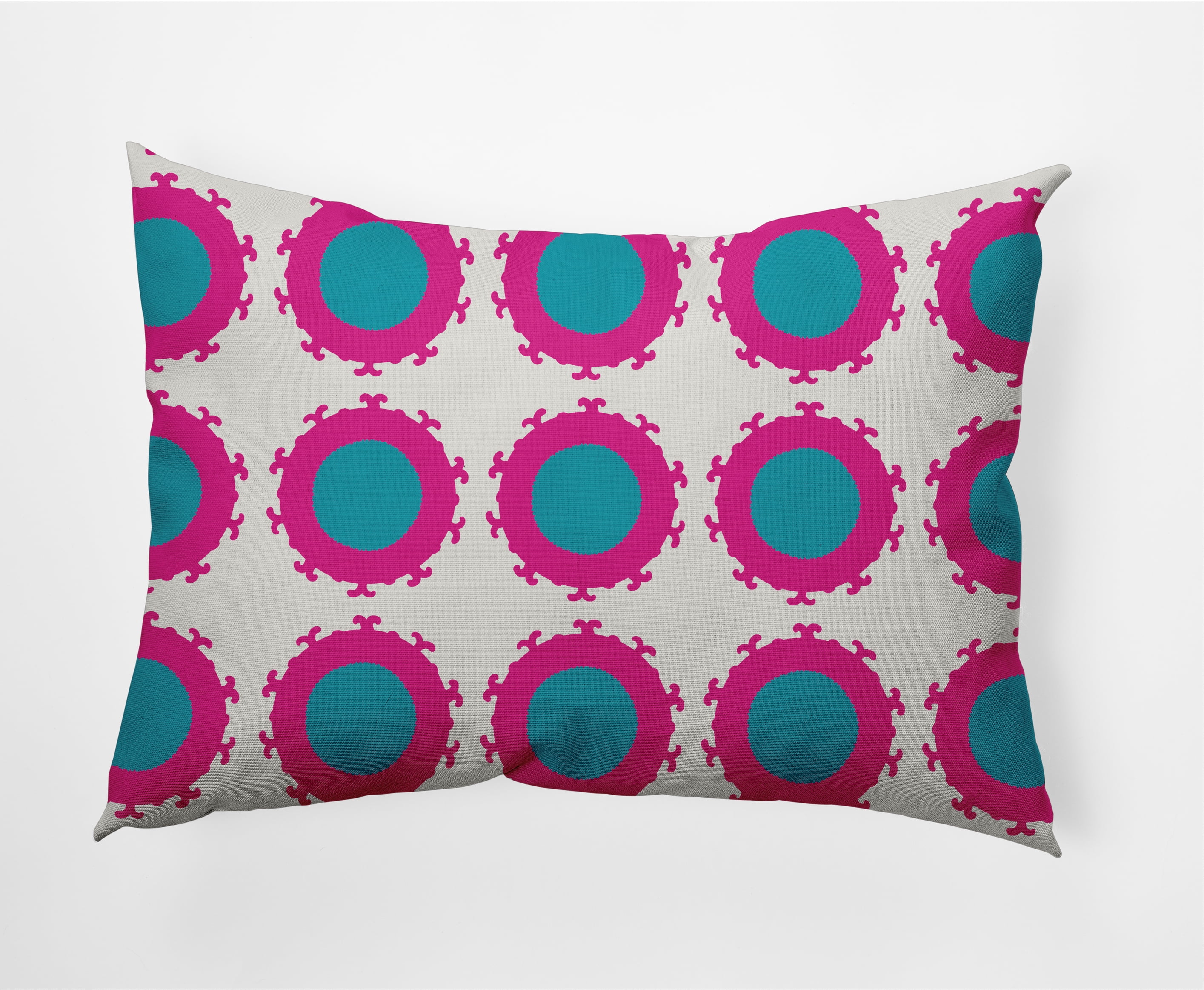 Simply Daisy 14 in x 20 in Contemporary Blue Explorer Blue Polyester Decorative Lumbar Pillow