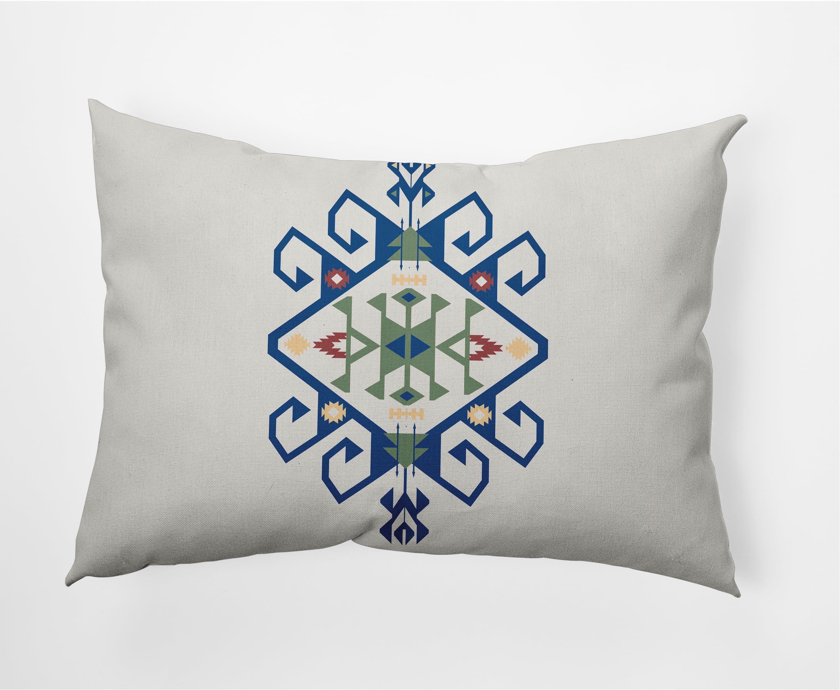 Simply Daisy 14 in x 20 in Contemporary Blue Polyester Decorative Lumbar Pillow