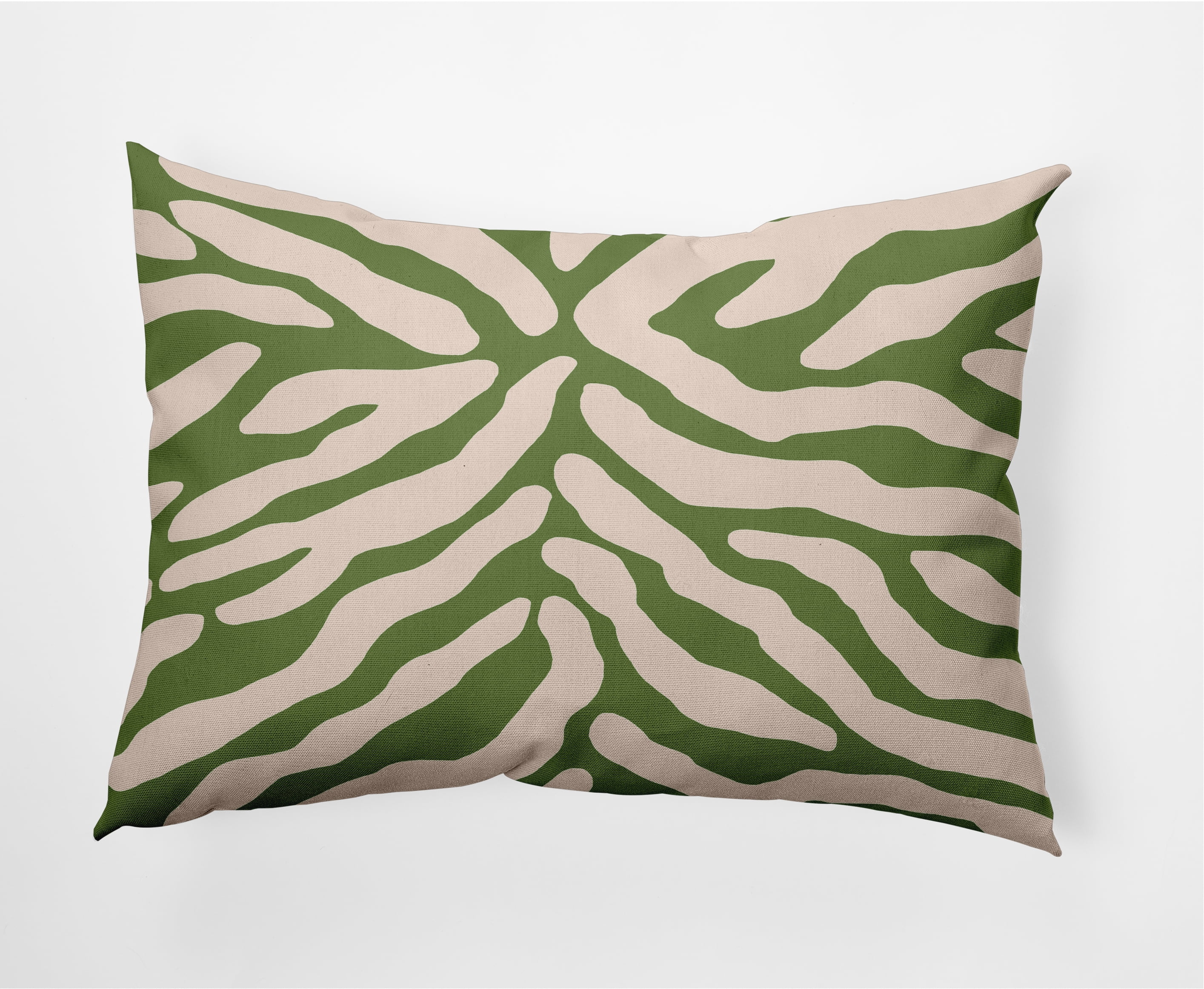 Simply Daisy 14 in x 20 in Contemporary Green Polyester Decorative Lumbar Pillow