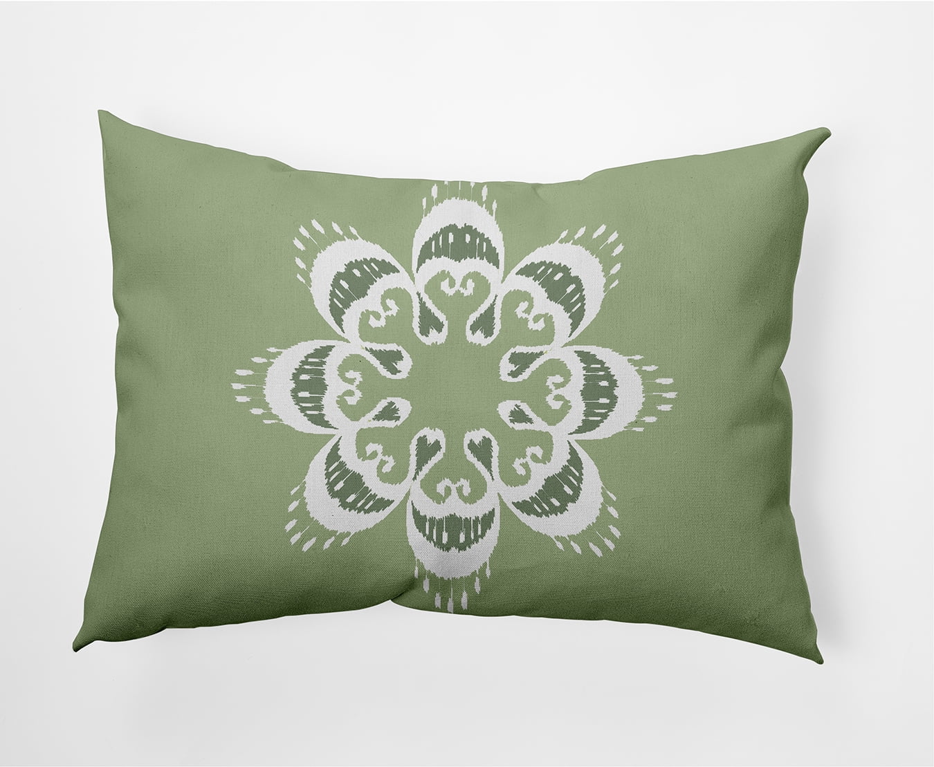 Simply Daisy 14 in x 20 in French/Country Green Medallion Polyester Decorative Lumbar Pillow